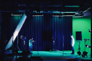 Green screen studio video production