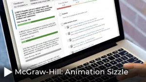 Mcgraw hill sizzle reel screen shot of a lap top